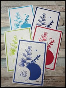 Batch of quick and easy coordinating cards highlighting the new Stampin' Up! In-Colours 2022-2024